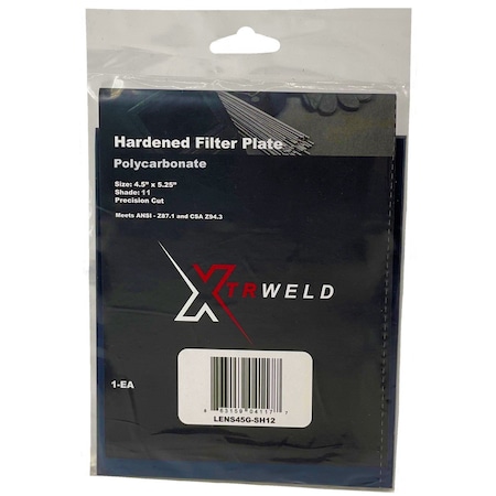 Xtrweld Filter Plate, Shade 11 4.5 x 5.25in. LENS45P-SH11